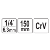 YATO Adaptor biti, magnetic 1/4" x 150mm