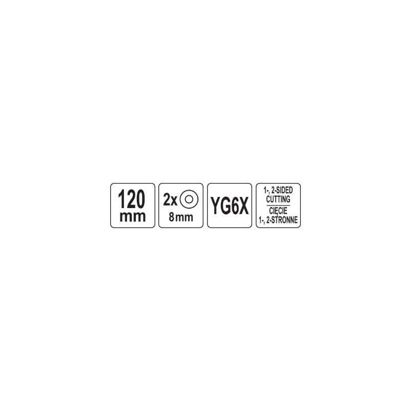 YATO Instrument pentru taiat sticla si ceramica, 2 capete, 120 mm