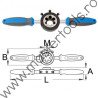 UNIOR Scula de filetat furca, 1.1/8"x26 tpi
