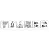 YATO Burghiu metal cu prindere hexagonala 1/4" HSS-TIN, diametru 6 mm
