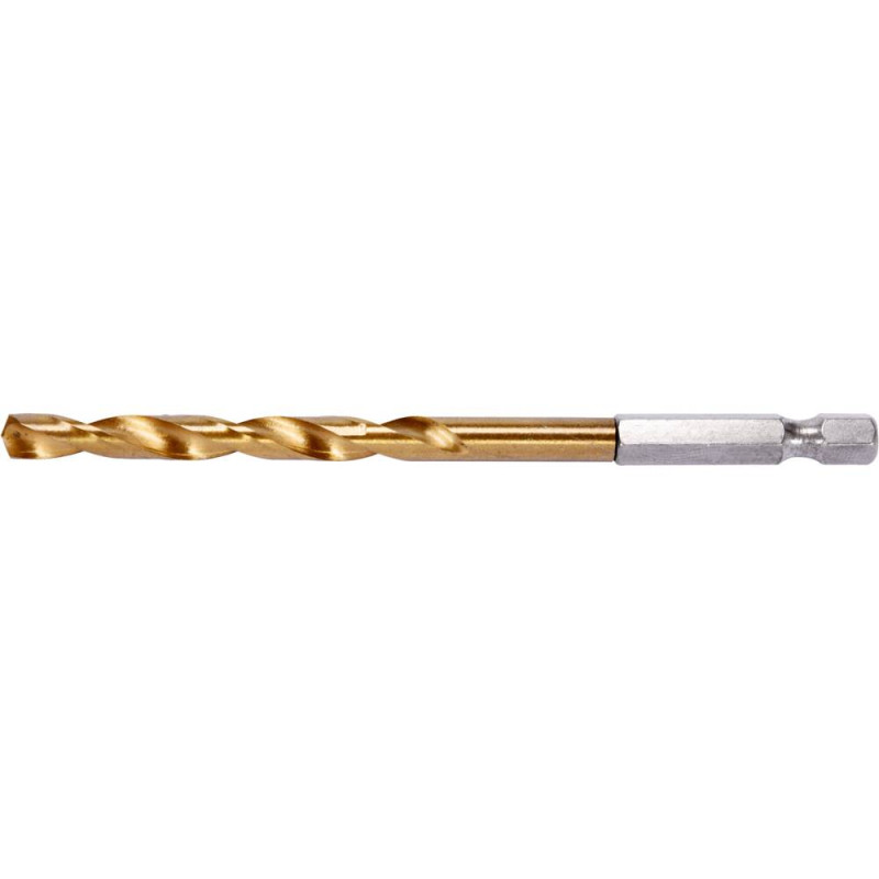 YATO Burghiu metal cu prindere hexagonala 1/4" HSS-TIN, diametru 6 mm