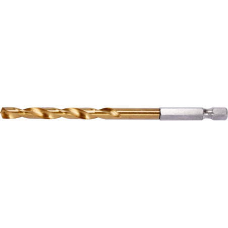 YATO Burghiu metal cu prindere hexagonala 1/4" HSS-TIN, diametru 6 mm