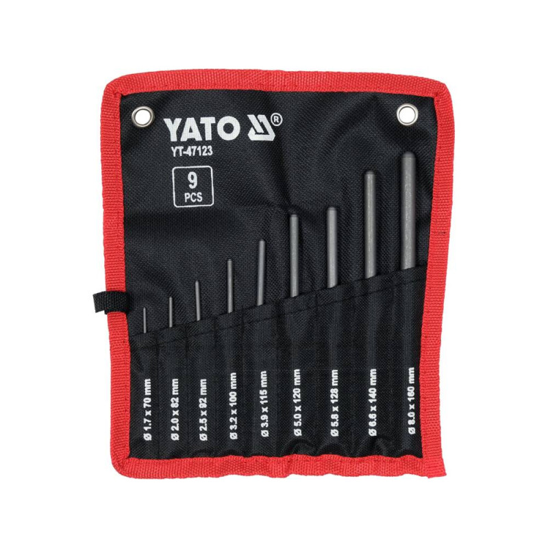 YATO Set 9 punctatoare, CrV