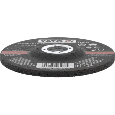 YATO Disc pentru slefuit piatra, 125x6.8x22 mm
