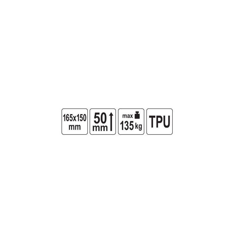 YATO Perna pentru ridicare, 165 x 150 mm, max. 135 kg