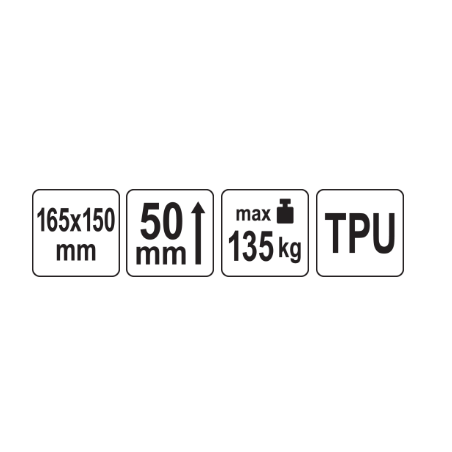 YATO Perna pentru ridicare, 165 x 150 mm, max. 135 kg