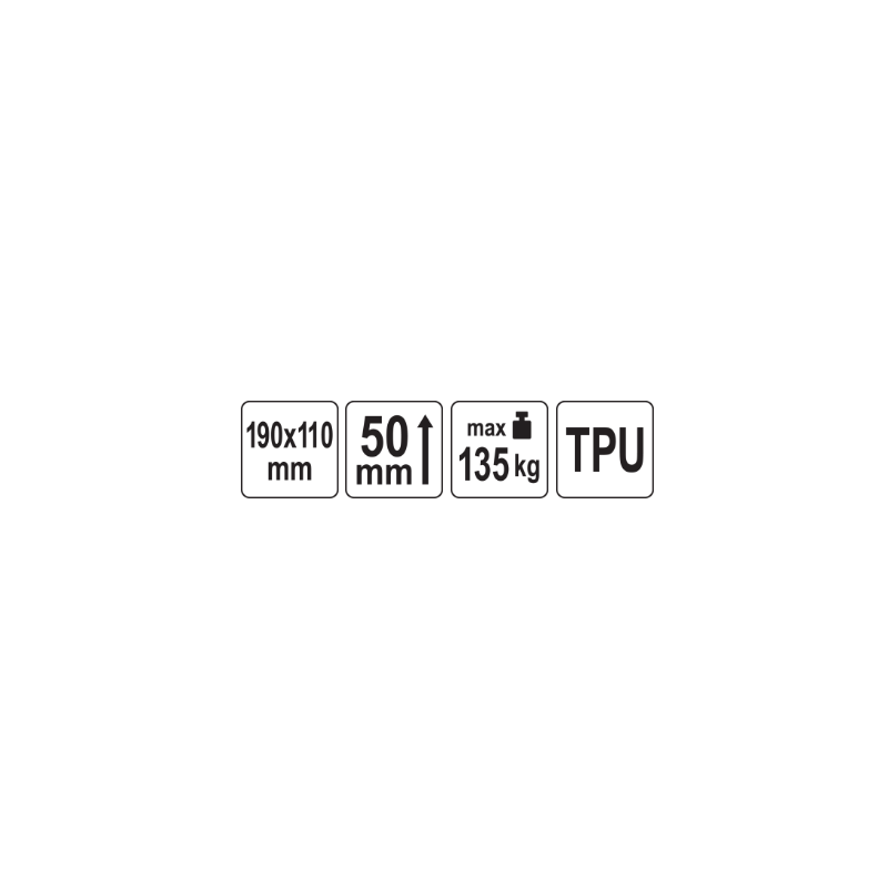 YATO Perna pentru ridicare, 190 x 110 mm, max. 135 kg