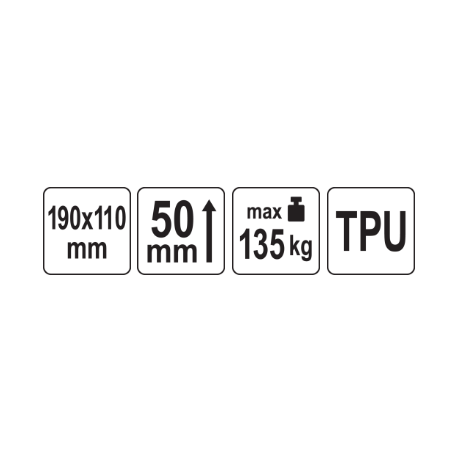 YATO Perna pentru ridicare, 190 x 110 mm, max. 135 kg