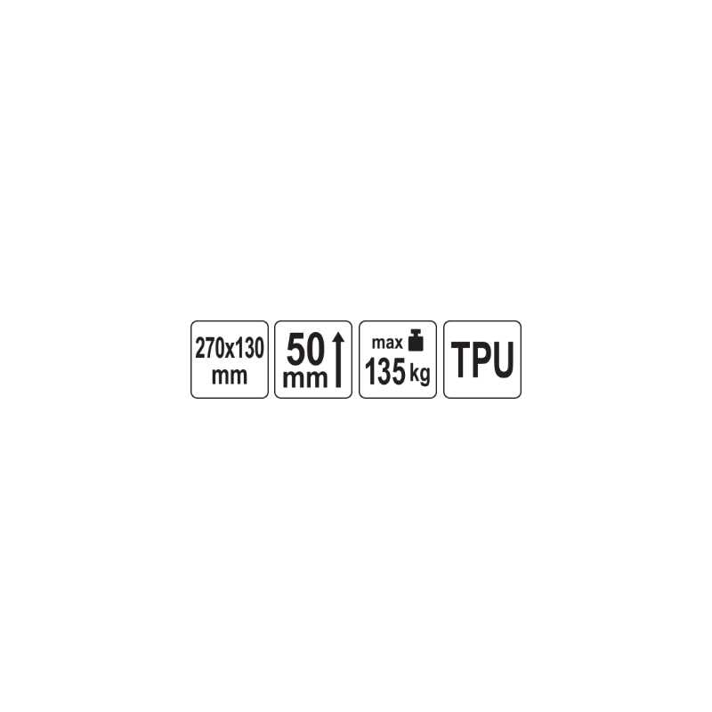YATO Perna pentru ridicare, 270 x 130 mm, max. 135 kg