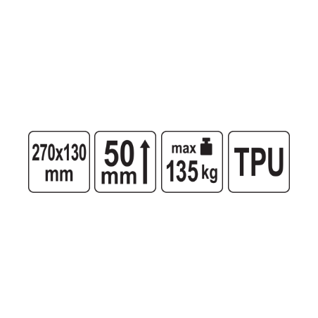 YATO Perna pentru ridicare, 270 x 130 mm, max. 135 kg