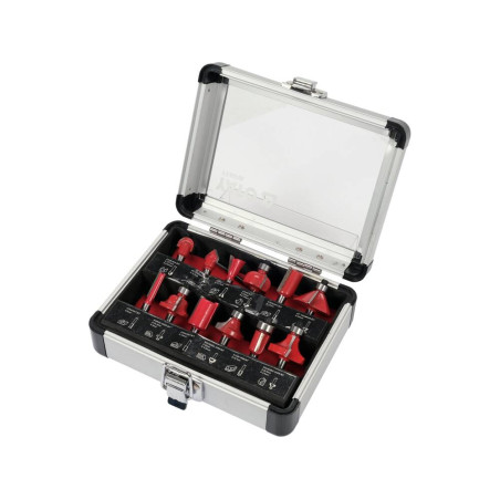 YATO Set 12 freze pentru lemn, tija prindere 6 mm