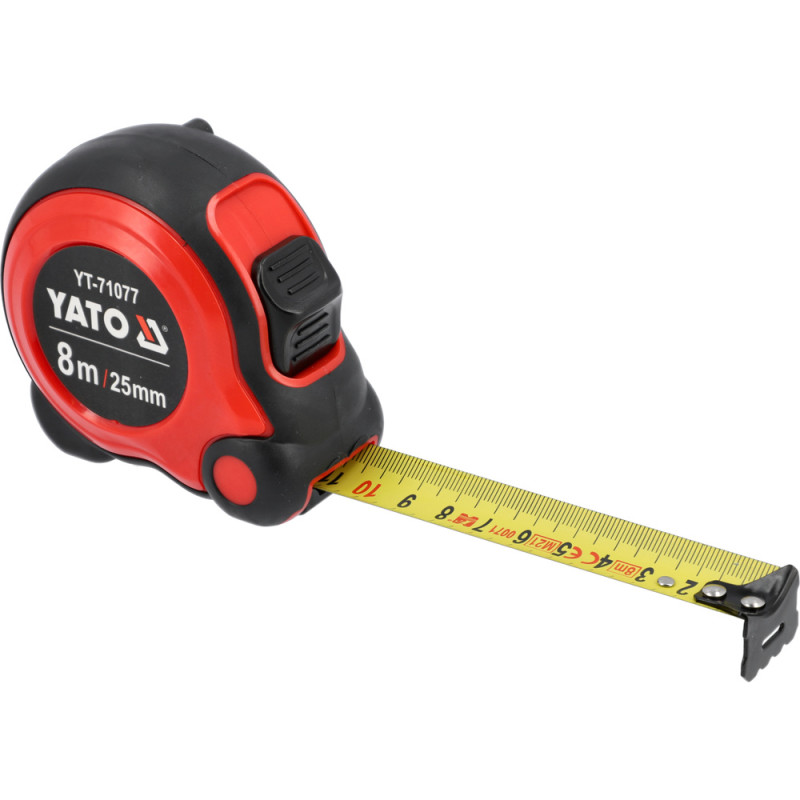 YATO Ruleta cu banda de otel, 8 m x 25 mm