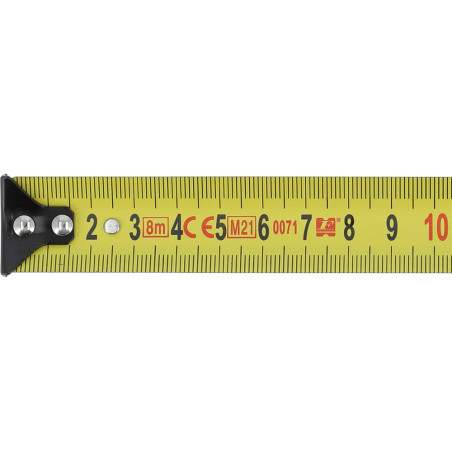 YATO Ruleta cu banda de otel, 8 m x 25 mm