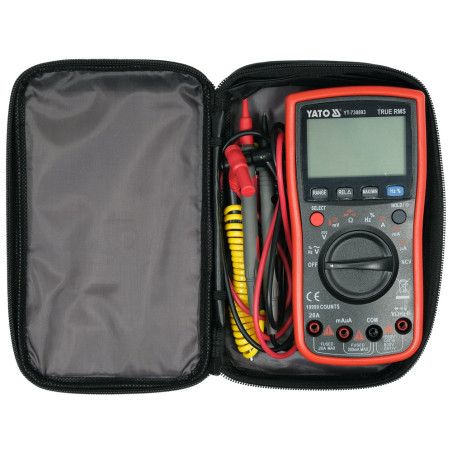YATO Multimetru universal cu functia TRUE RMS, ecran LCD
