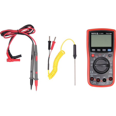 YATO Multimetru universal cu functia TRUE RMS, ecran LCD