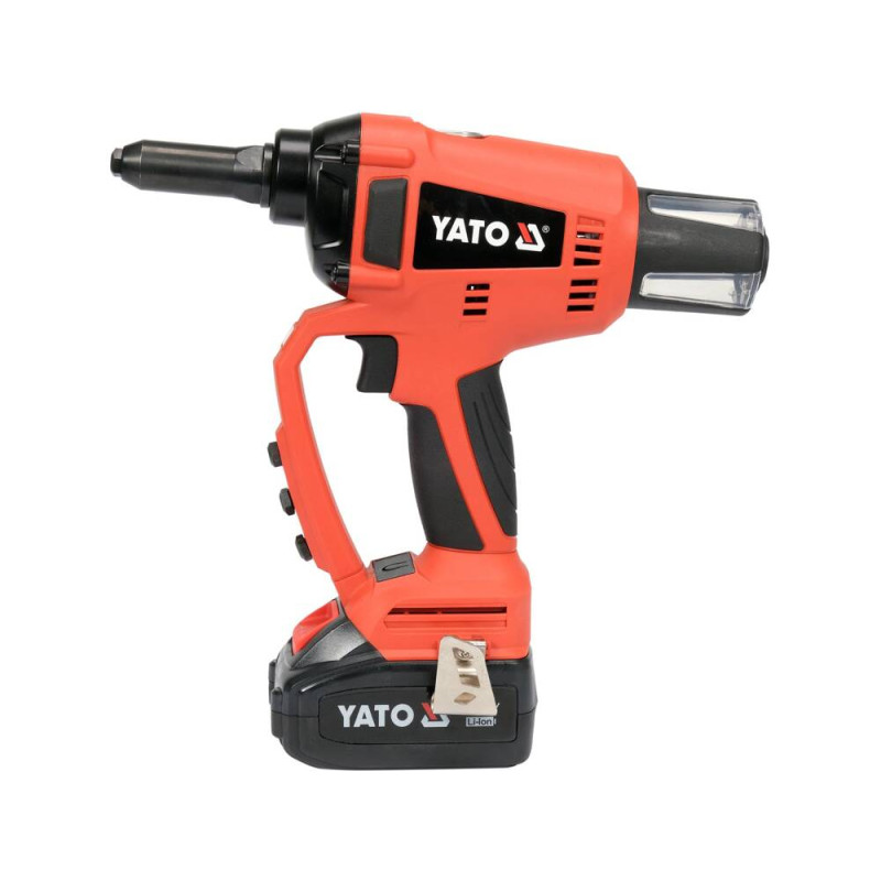 YATO Masina pentru nituri Li-Ion 18V 3 Ah, diametru nituri 2.4-5.0 mm