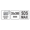 YATO Dalta fluture pentru canal, prindere SDS MAX, 35 x 380 mm