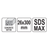 YATO Dalta concava, prindere SDS MAX, 26 x 380 mm