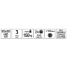YATO Carucior pentru scule cu 3 rafturi suprapuse, 955x880x405mm