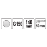 YATO Pila diamantata rotunda 3x140x50 mm, G150