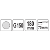 YATO Pila diamantata rotunda 5x180x70 mm, granulatie G150