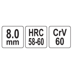 YATO Dalta lata de tamplarie, maner din lemn, latime 8 mm