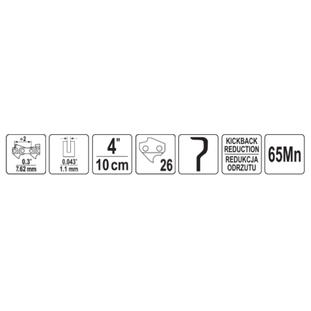 YATO Lant mini drujba grosime 1.1 mm, pas 0,3", lungime 10 cm