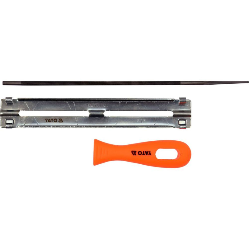 YATO Pila pentru ascutit lant drujba cu maner si suport, 4.5x250 mm