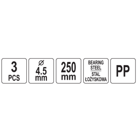 YATO Pila pentru ascutit lant drujba cu maner si suport, 4.5x250 mm