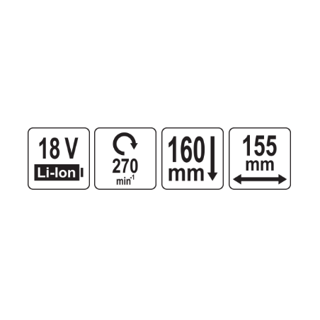 YATO Motosapa compatibila cu acumulator Li-Ion 18V,latime brazda 155mm