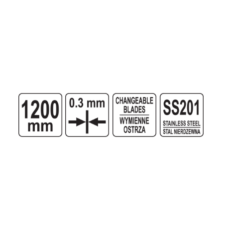 VOREL Gletiera pentru finisare, lungime 1200 mm