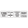 VOREL Gletiera pentru finisare, lungime 1200 mm