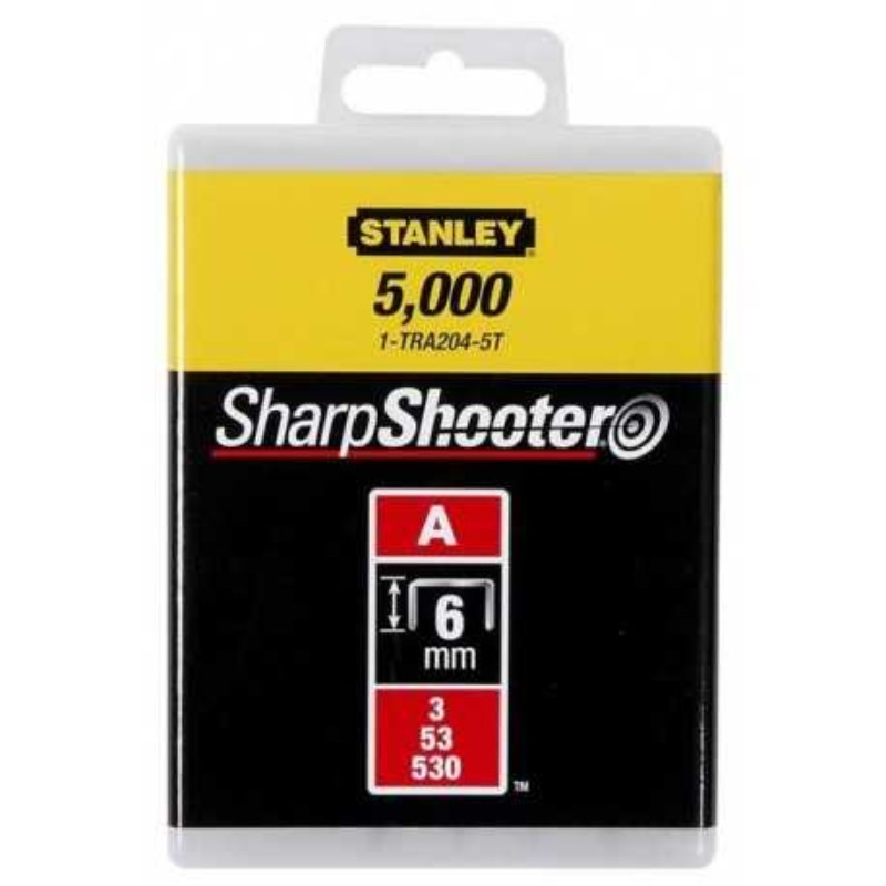 STANLEY Capse capsator tapiterie uz normal Tip A 5/53/530, 6 mm