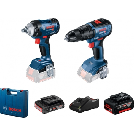 BOSCH Set GDS 18V-400  + GSB 18V-50 + Li-Ion 18V 2Ah + Li-Ion 18 V 5Ah