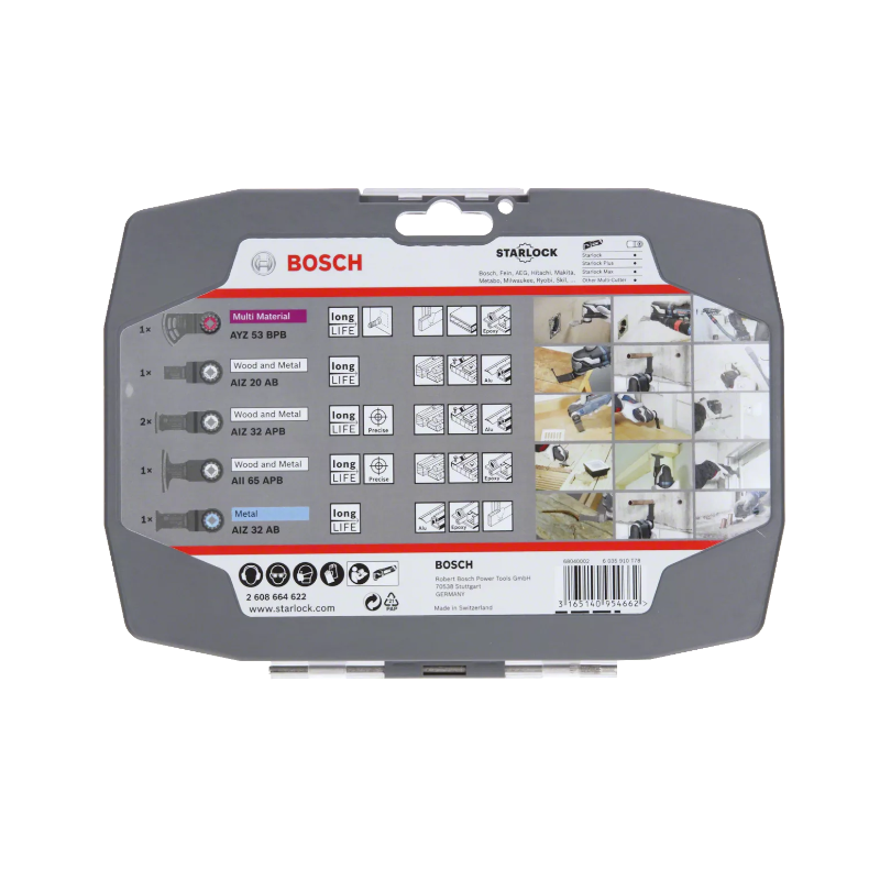 2608664622 BOSCH Set 6 accesorii multicutter, taiere, Starlock