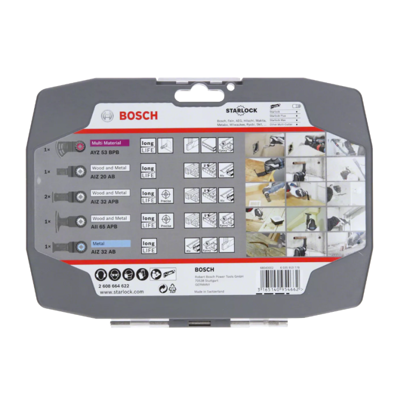 2608664622 BOSCH Set 6 accesorii multicutter, taiere, Starlock