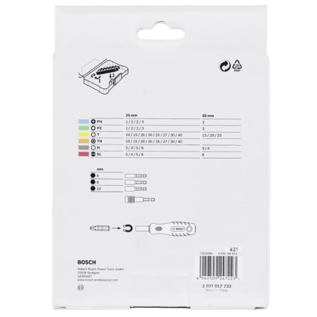 2607017733 BOSCH Trusa 44 piese de insurubare Extra Hard 1/4
