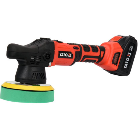 YATO Masina de slefuit excentric cu acumulator Li-Ion 18V, 3Ah, 150mm