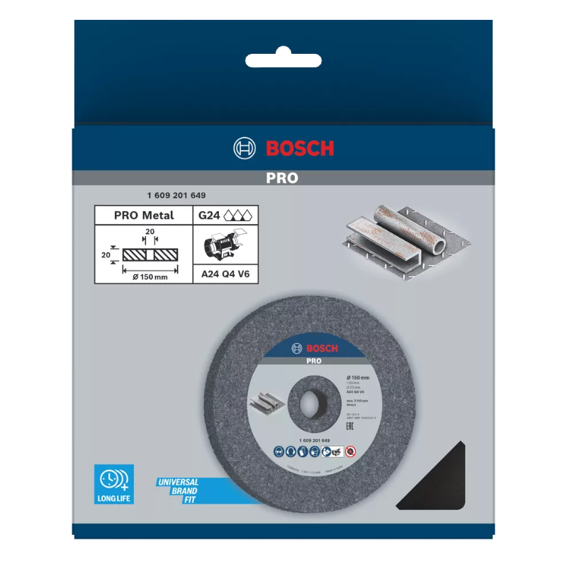 1609201649 BOSCH PRO Disc de slefuire pentru polizor de banc 150x20x20 mm, G24