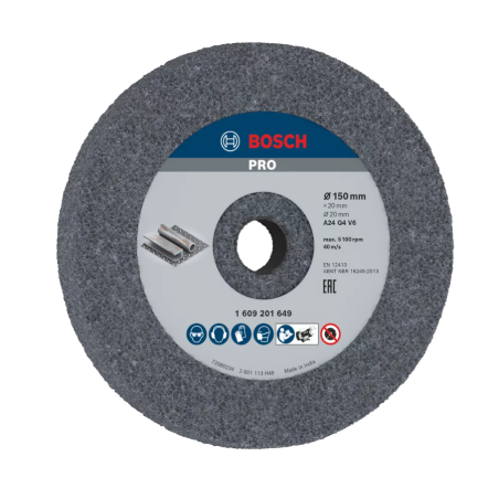 1609201649 BOSCH PRO Disc de slefuire pentru polizor de banc 150x20x20 mm, G24