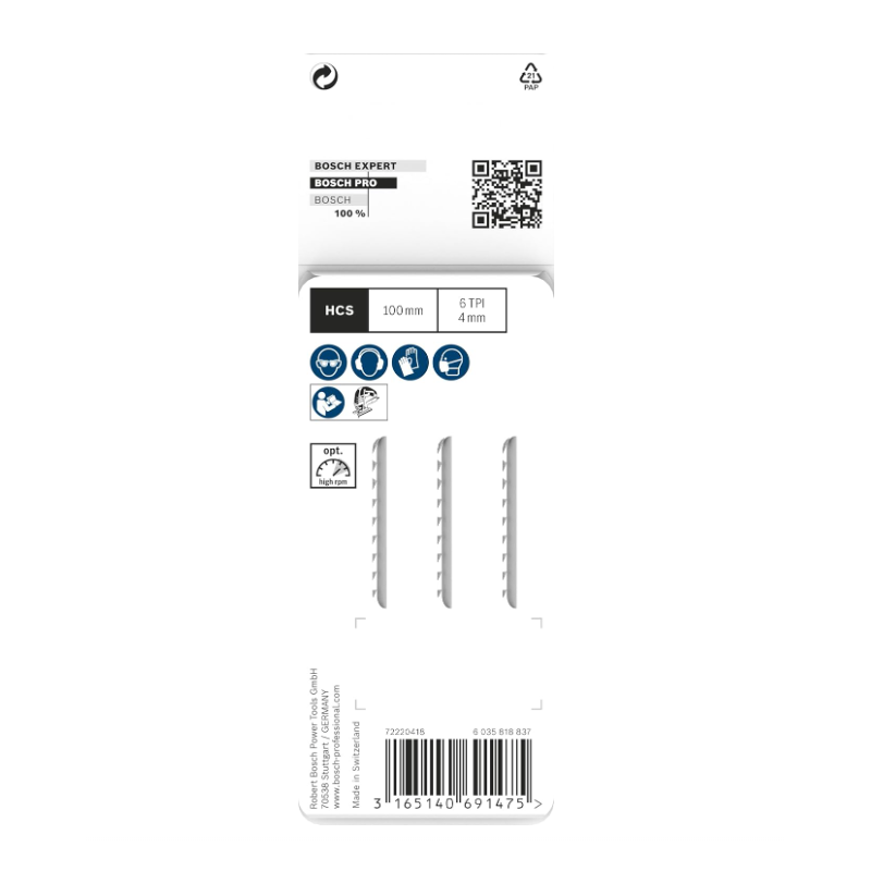 2608667443 BOSCH PRO Set de 3 panze de fierastrau vertical T102D,100mm