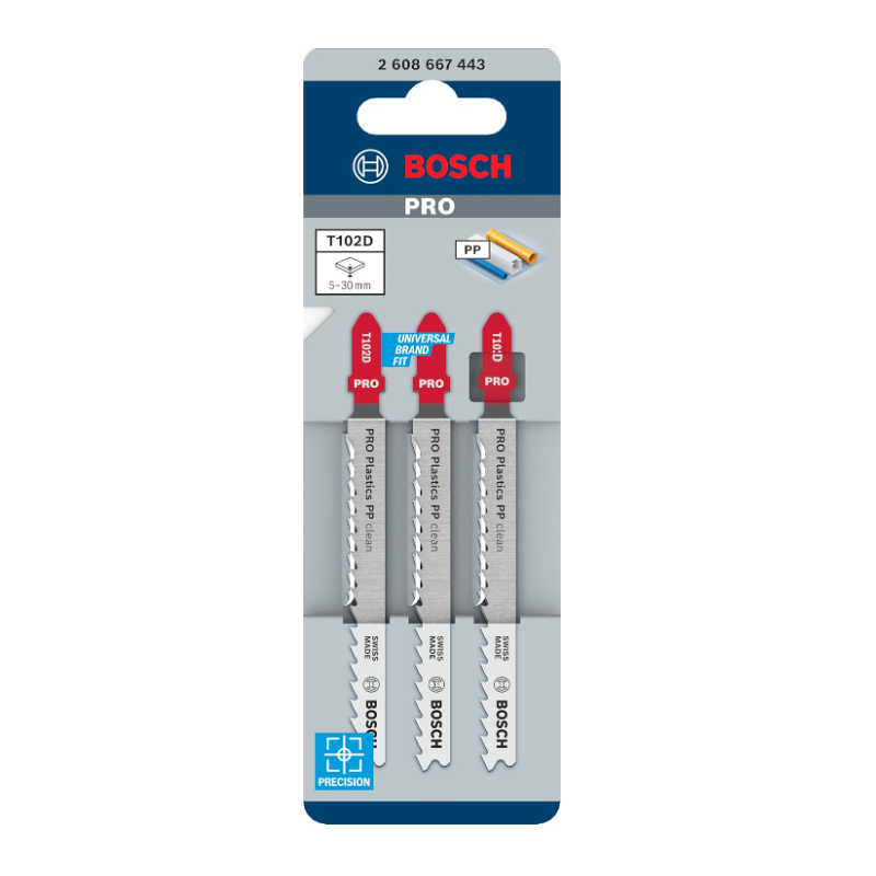 2608667443 BOSCH PRO Set de 3 panze de fierastrau vertical T102D,100mm