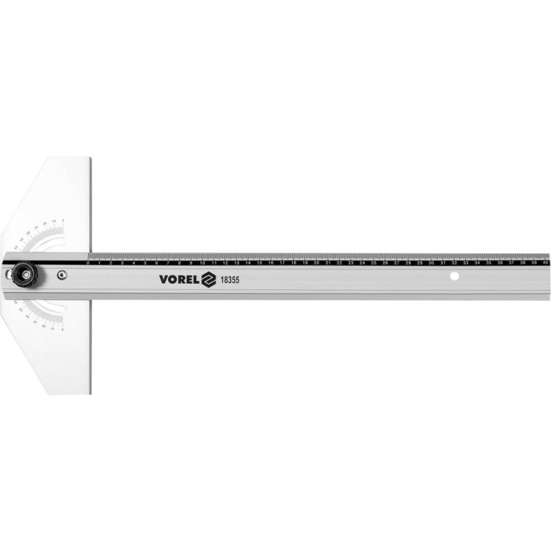 VOREL Rigla din aluminiu tip T, 400x210 mm