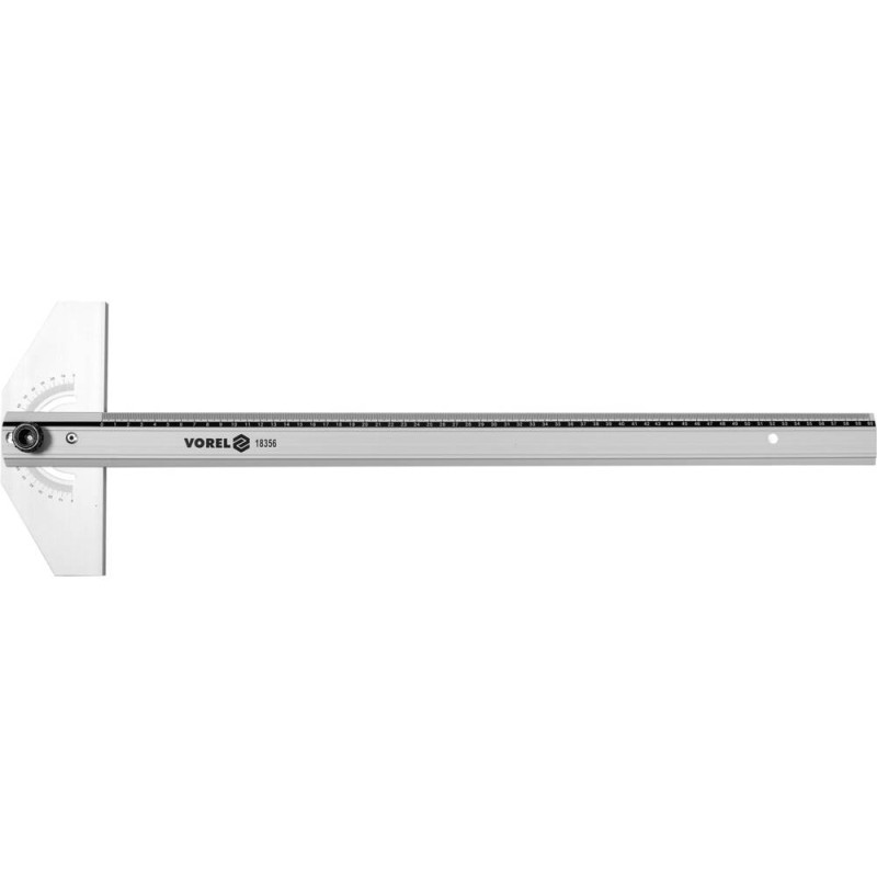 VOREL Rigla din aluminiu tip T, 600x210 mm