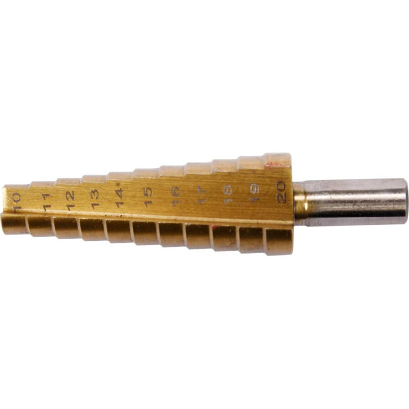 YATO Burghiu in trepte 10-20 mm, 11 trepte, HSS-TIN