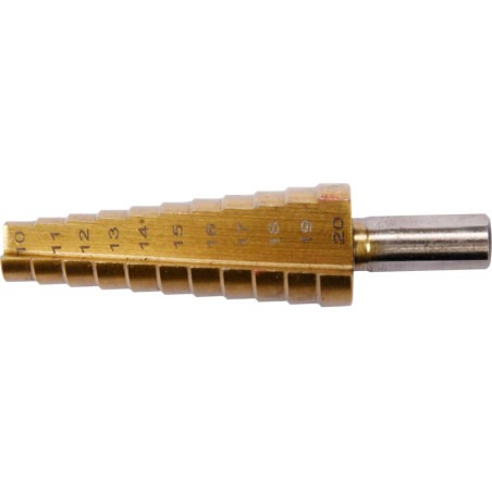 YATO Burghiu in trepte 10-20 mm, 11 trepte, HSS-TIN