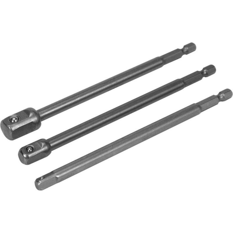 YATO Set 3 adaptoare hexagonale 1/4'', 3/8'', 1/2''