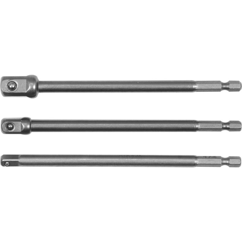 YATO Set 3 adaptoare hexagonale 1/4'', 3/8'', 1/2''