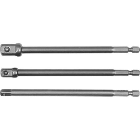 YATO Set 3 adaptoare hexagonale 1/4'', 3/8'', 1/2''