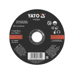 YATO Disc de taiat pentru metal si inox 125 x 22.2 x 1 mm
